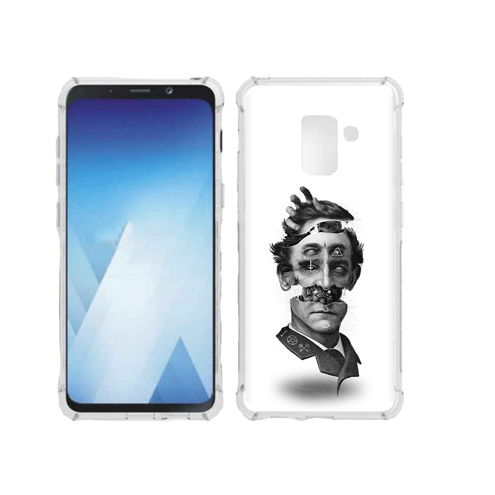 

Чехол MyPads Tocco для Samsung Galaxy A5 (2018) страшное лицо абстракция (PT95317.573.628), Прозрачный, Tocco
