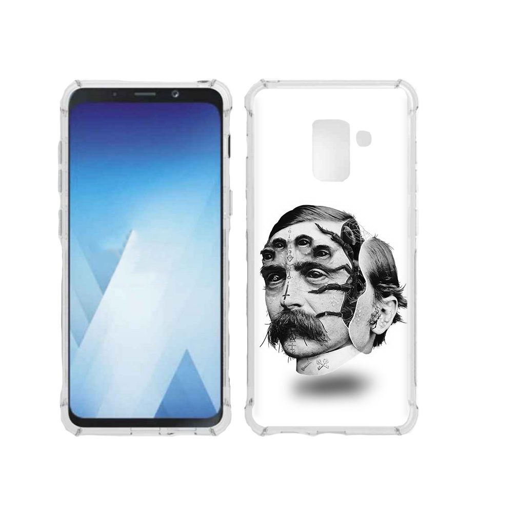 

Чехол MyPads Tocco для Samsung Galaxy A5 (2018) страшное лицо мужчины (PT95317.573.629), Прозрачный, Tocco