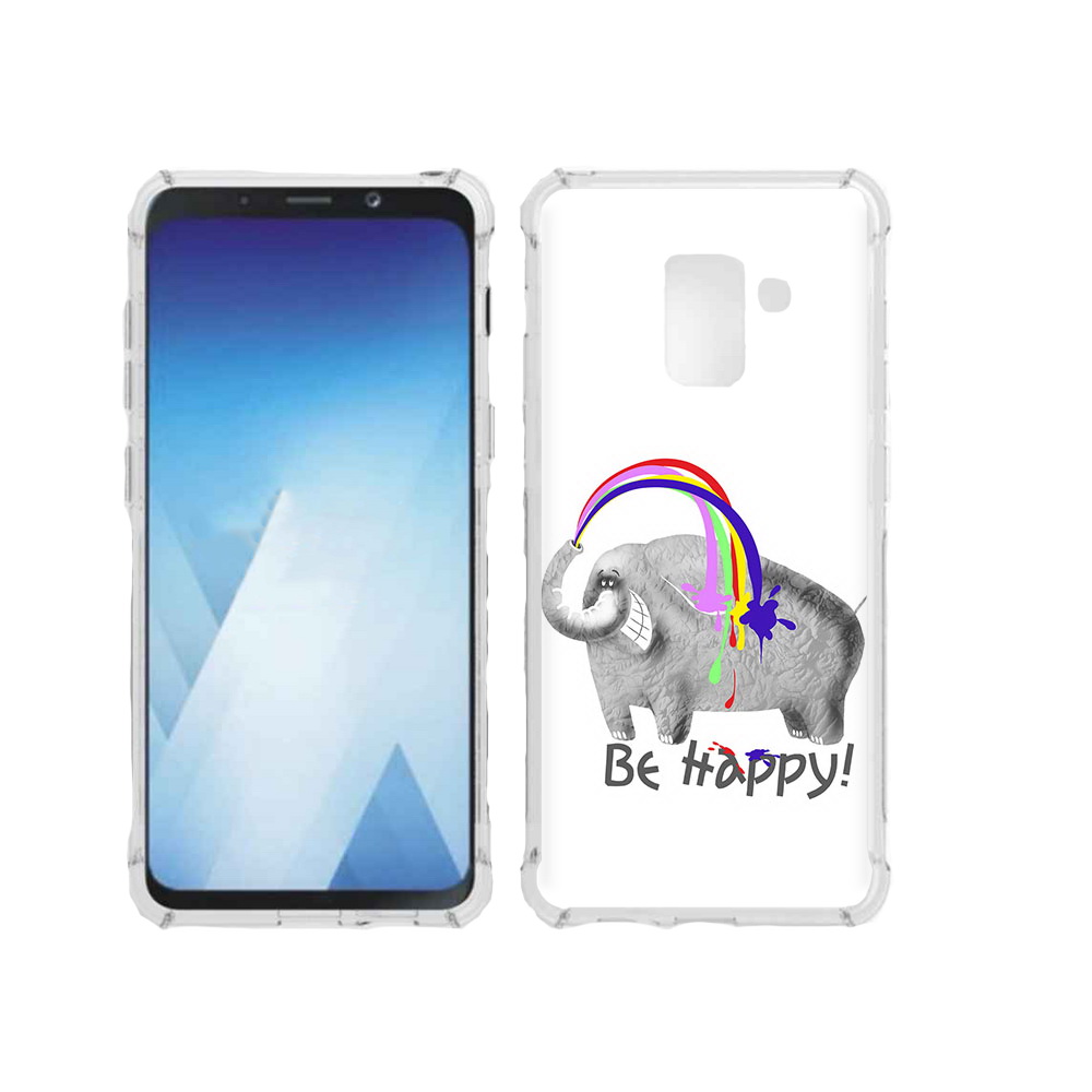 

Чехол MyPads Tocco для Samsung Galaxy A5 (2018) счастливый слон (PT95317.573.632), Прозрачный, Tocco
