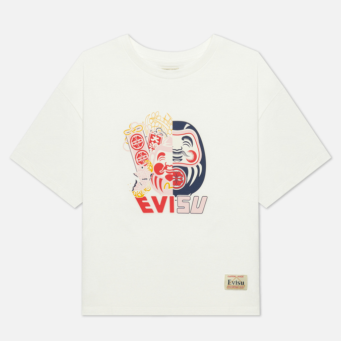 фото Футболка женская evisu 2eshtw1ts555bd белая xs