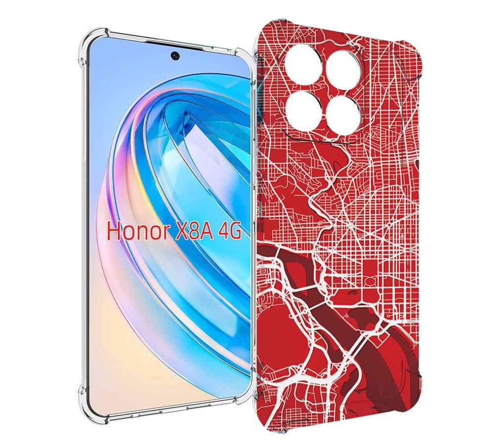 

Чехол MyPads векторная-карта для Honor X8a, Tocco