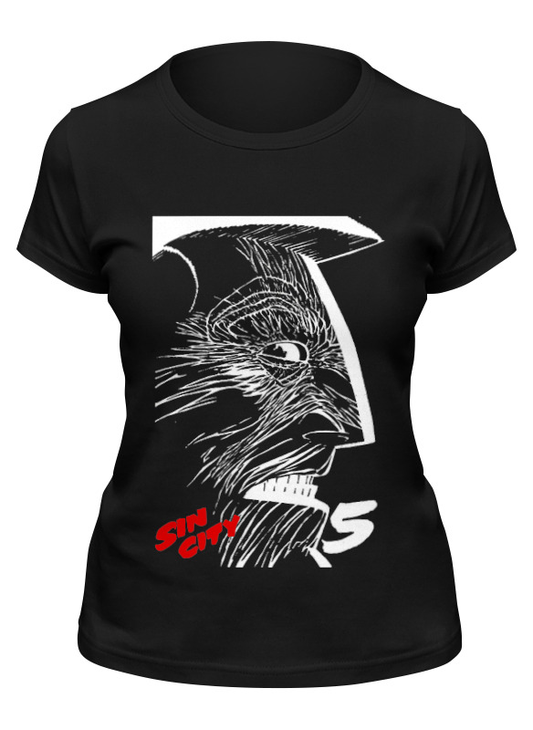 Футболка женская Printio Sin city / город грехов черная XL, Черный, Sin city / город грехов