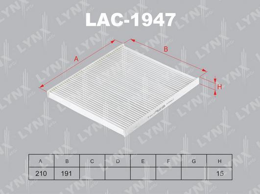 

Фильтр Салонный Lynxauto Lac1947