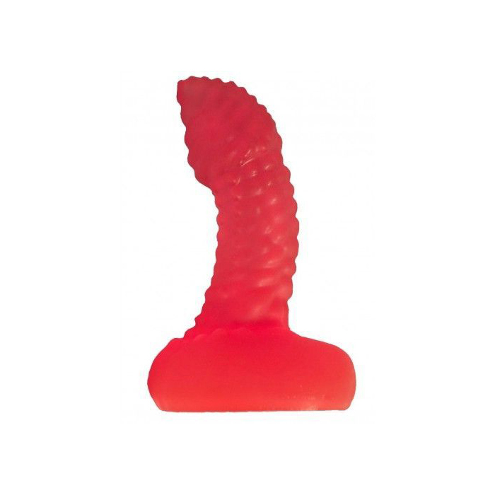 Розовый пупырчаты массажёр простаты 11 см