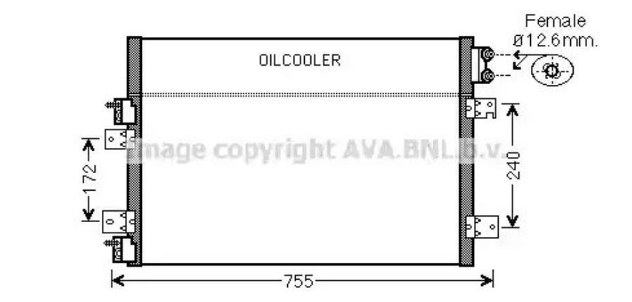 

Радиатор кондиционера Chrysler Sebring 06>10 AVA QUALITY COOLING CRA5113