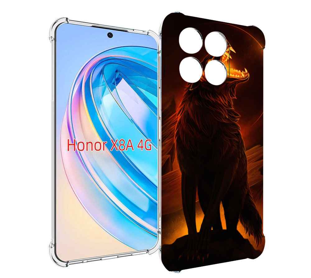 

Чехол MyPads волчара с огнем внутри для Honor X8a, Tocco