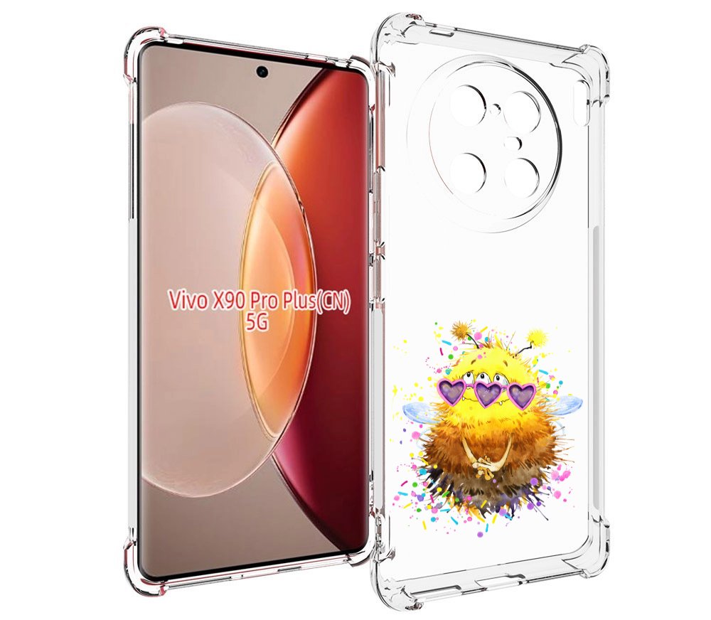 

Чехол MyPads Пушитый шмель для Vivo X90 Pro Plus, Прозрачный, Tocco
