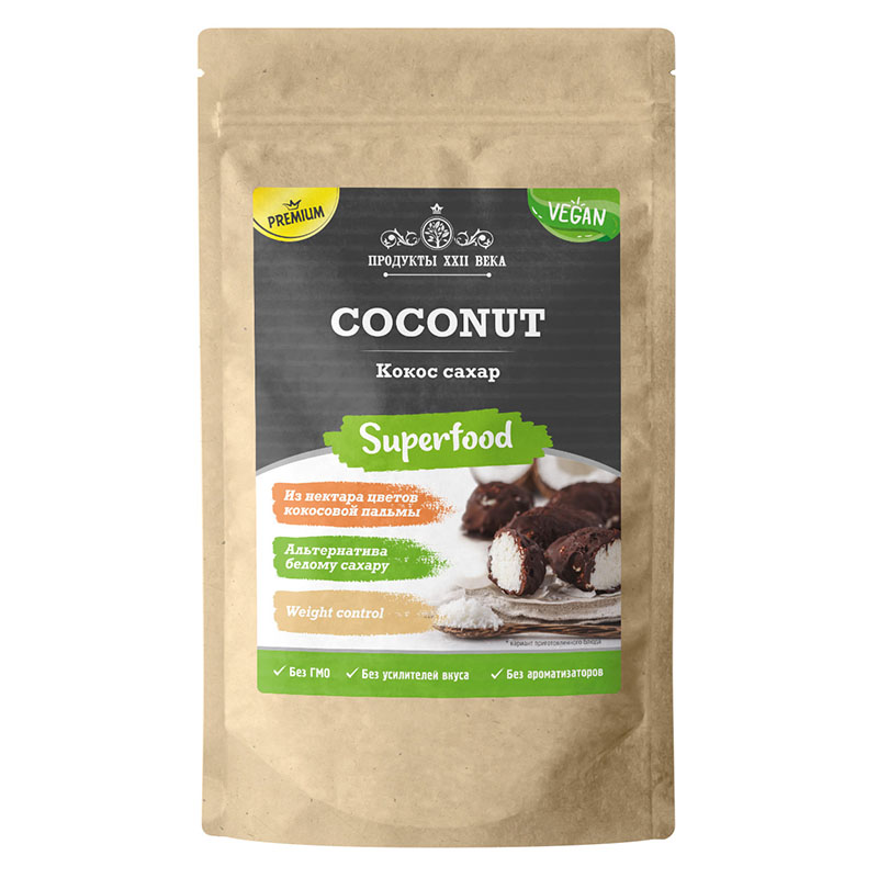 

Кокосовый сахар Продукты XXII века Coconut 100 г