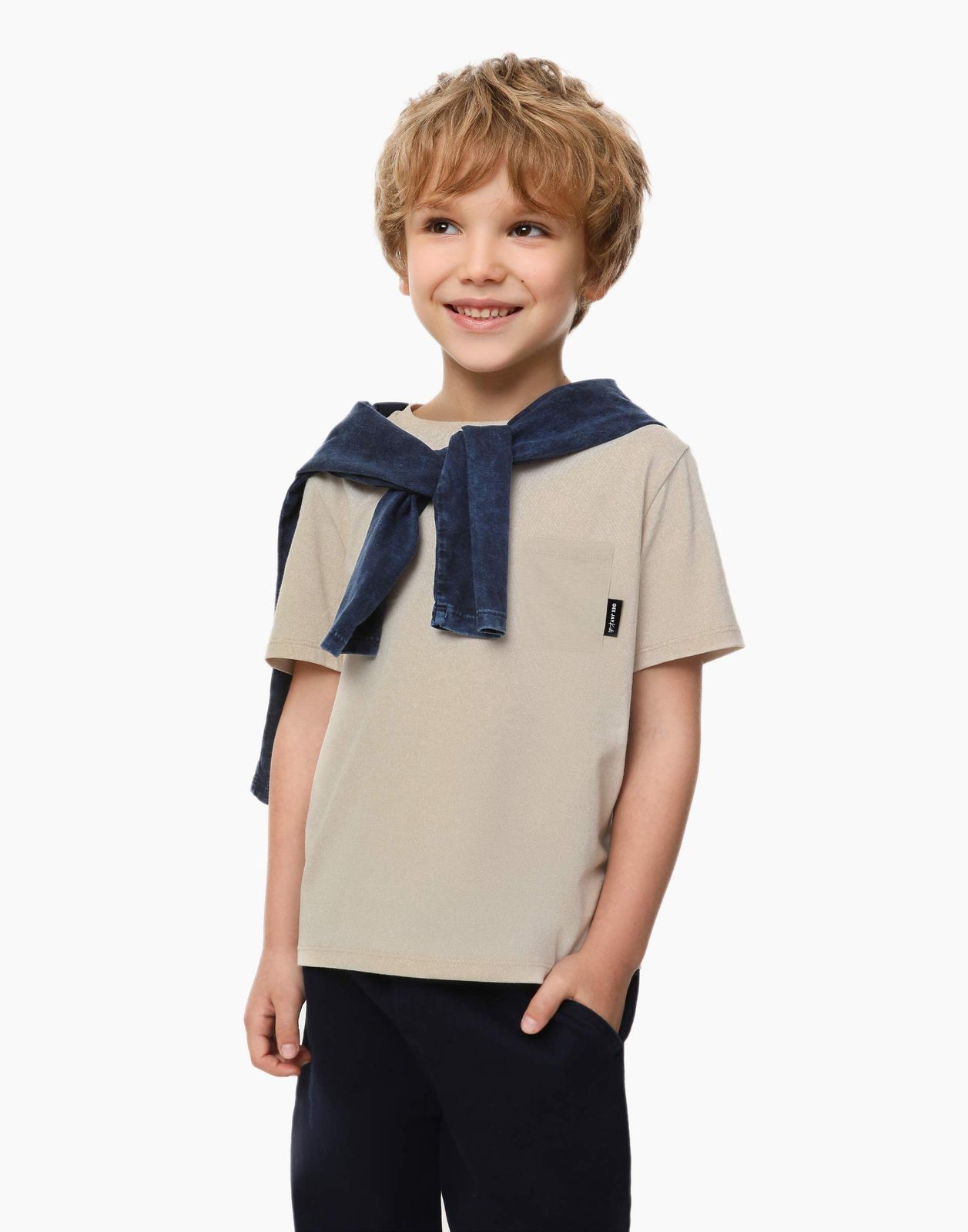 

Футболка для мальчика Gloria Jeans BKT013868 бежевый 6-8л/128, BKT013868