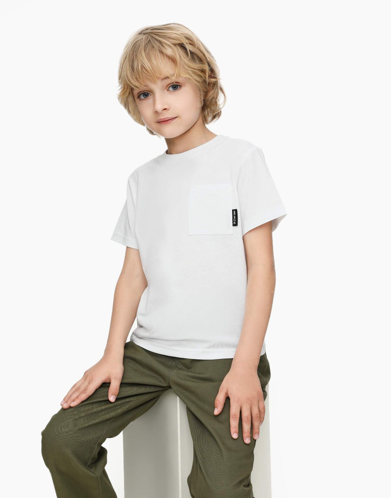 

Футболка для мальчика Gloria Jeans BKT013868 белый 4-6л/116, BKT013868