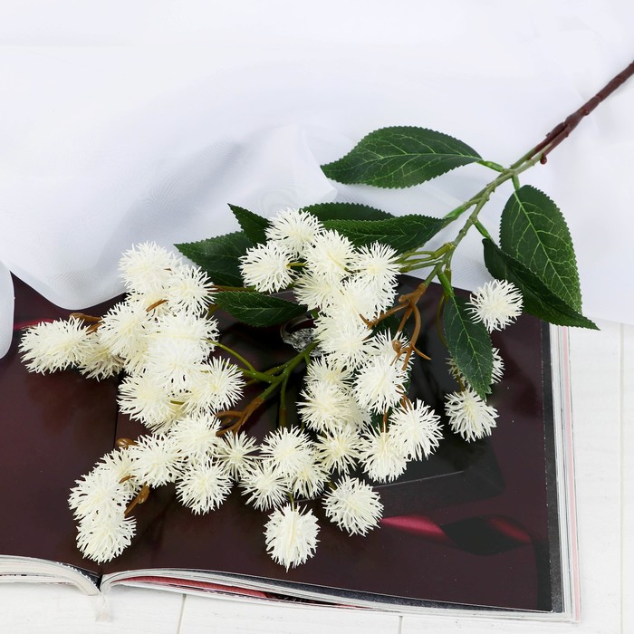 

Цветы искусственные "Рицина" 2,5х73 см, белый
