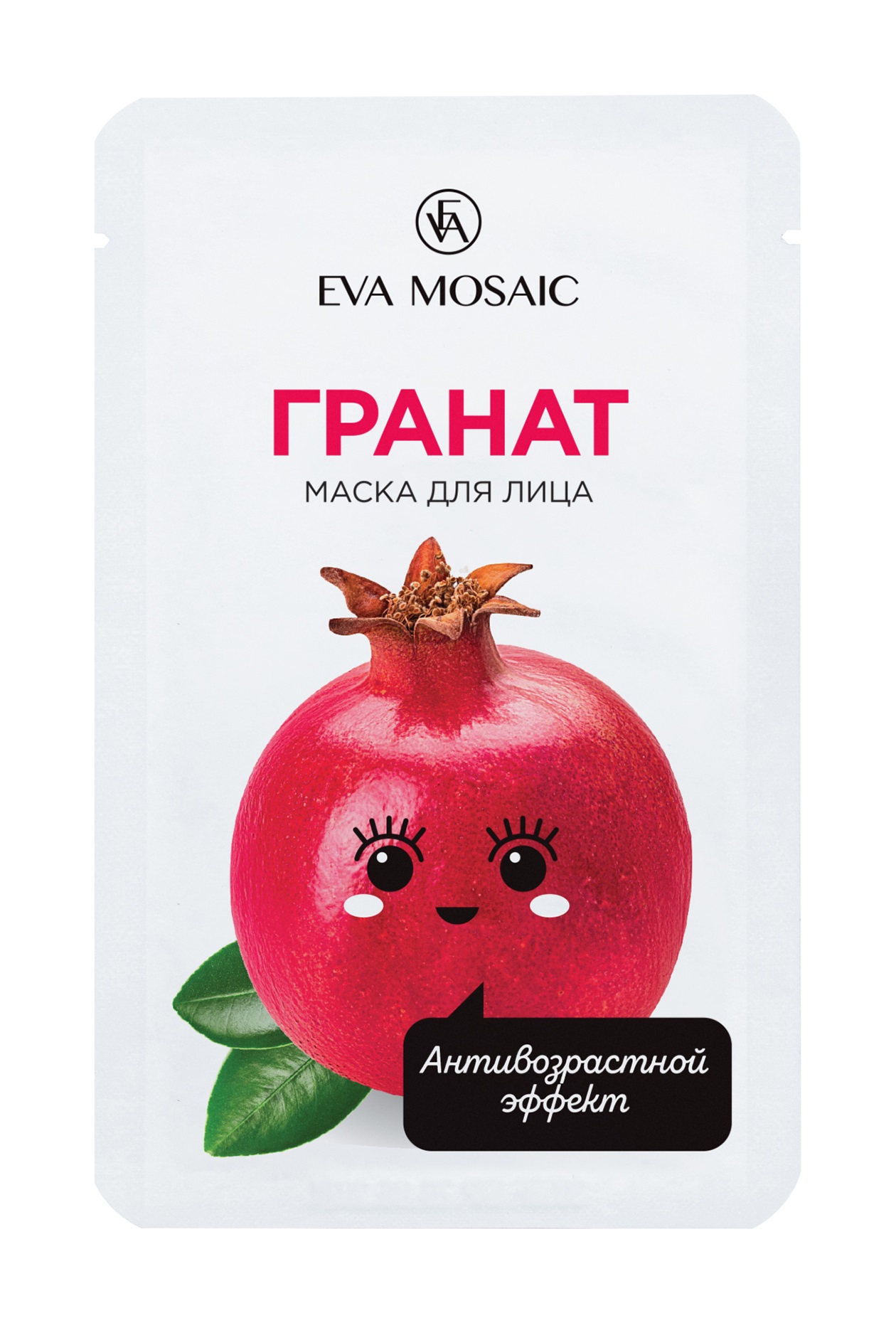 Купить Антивозрастная тканевая маска для лица Eva Mosaic Маска для лица Гранат, 20мл