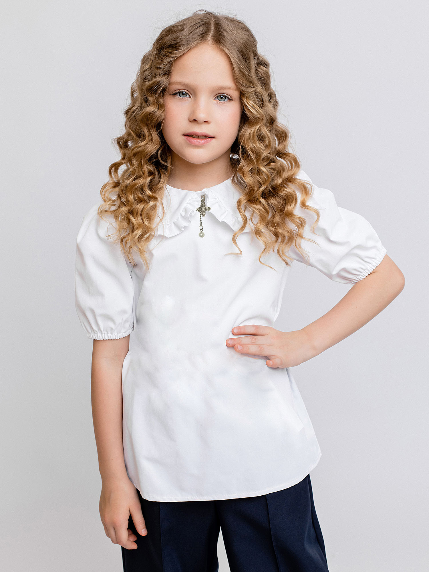 

Блузка детская Batik 009 ш24-1, белый 128, 009 ш24-1