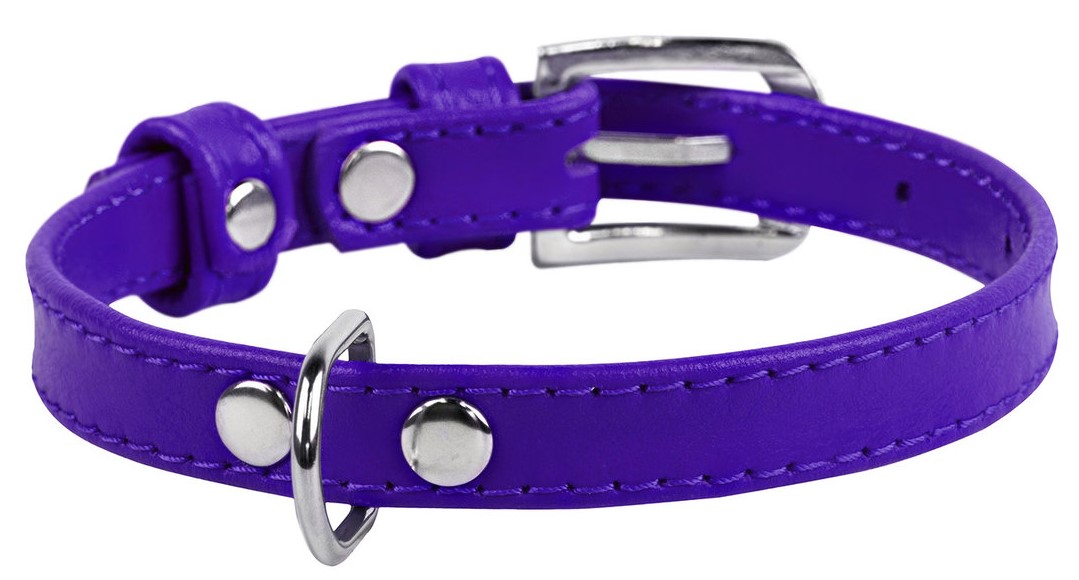 фото Ошейник для собак collar waudog glamour без украшений фиолетовый 27-36 см