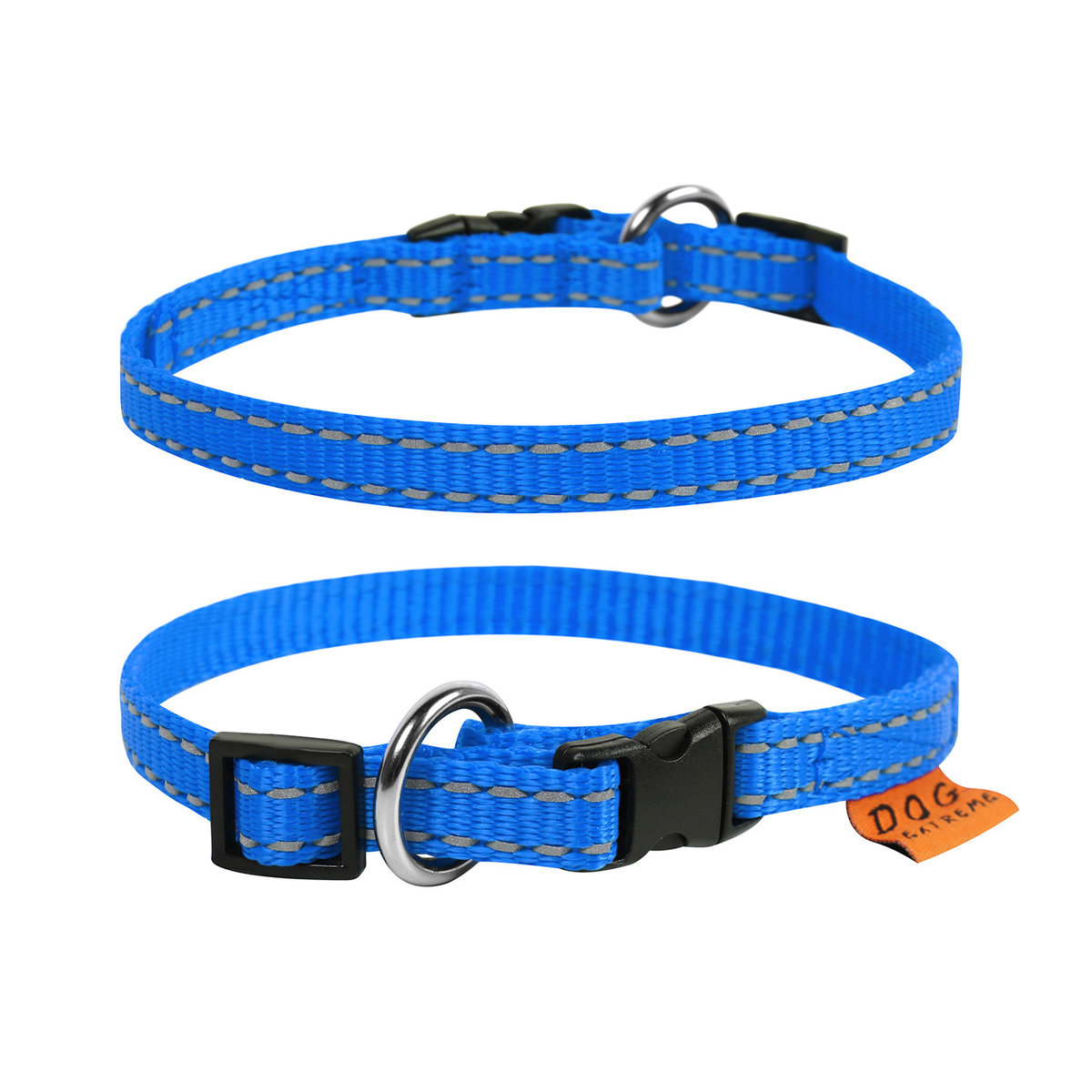 фото Ошейник для собак collar dog extremе повседневный, нейлон, синий, обхват шеи 23-35 см
