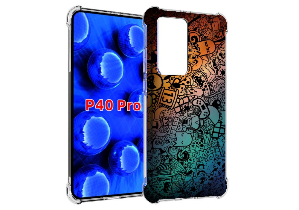 

Чехол MyPads стикеты в тени для Huawei P40 Pro противоударный, Прозрачный, Tocco
