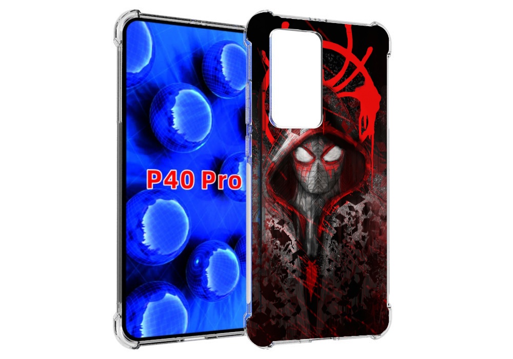 

Чехол MyPads страшный человек паук мужской для Huawei P40 Pro противоударный, Прозрачный, Tocco