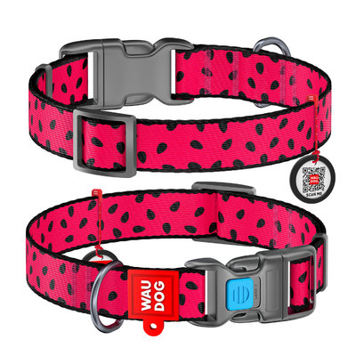 

Ошейник для собак Collar Waudog Nylon с рисунком Арбуз 31-49 см