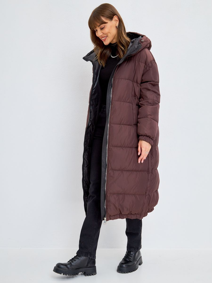 

Пальто женское LAWINTER 82441 коричневое 50 RU, Коричневый, 82441