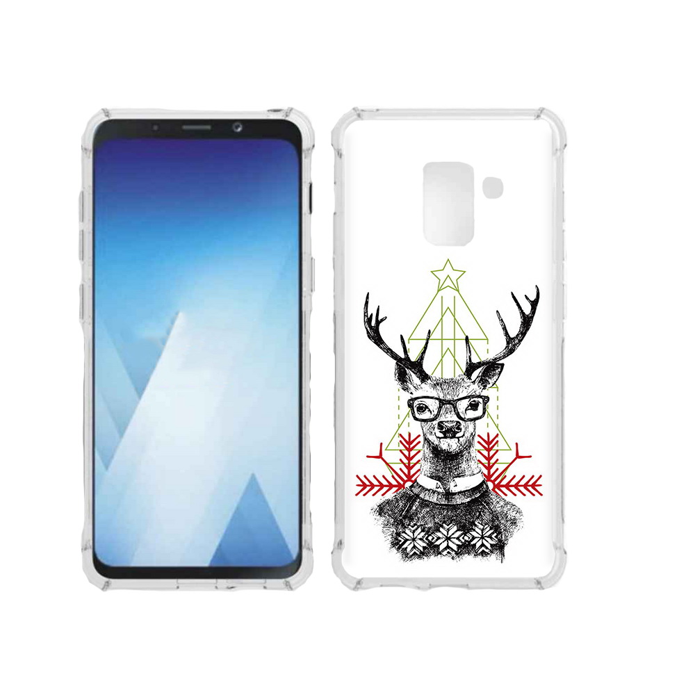

Чехол MyPads Tocco для Samsung Galaxy A5 (2018) умный олень (PT95317.573.652), Прозрачный, Tocco