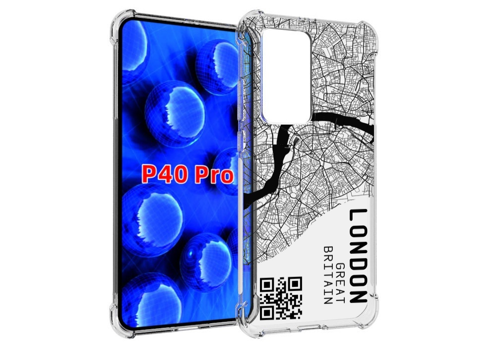 

Чехол MyPads схема-лондон для Huawei P40 Pro противоударный, Прозрачный, Tocco