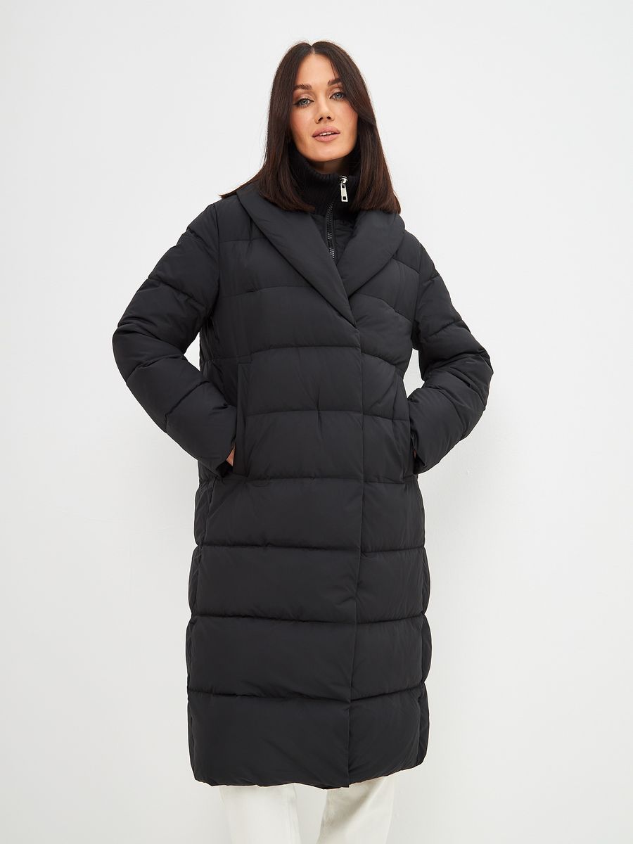 

Пальто женское LAWINTER 83154 черное 50 RU, Черный, 83154