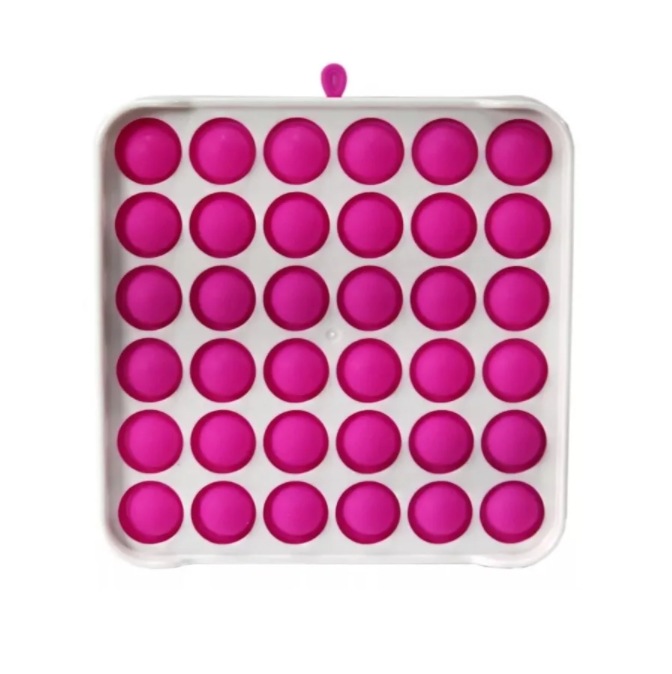 

Брелок-антистресс Поп ит wellywell Popit_antistress_Rectangle_Plastic_White_Pink