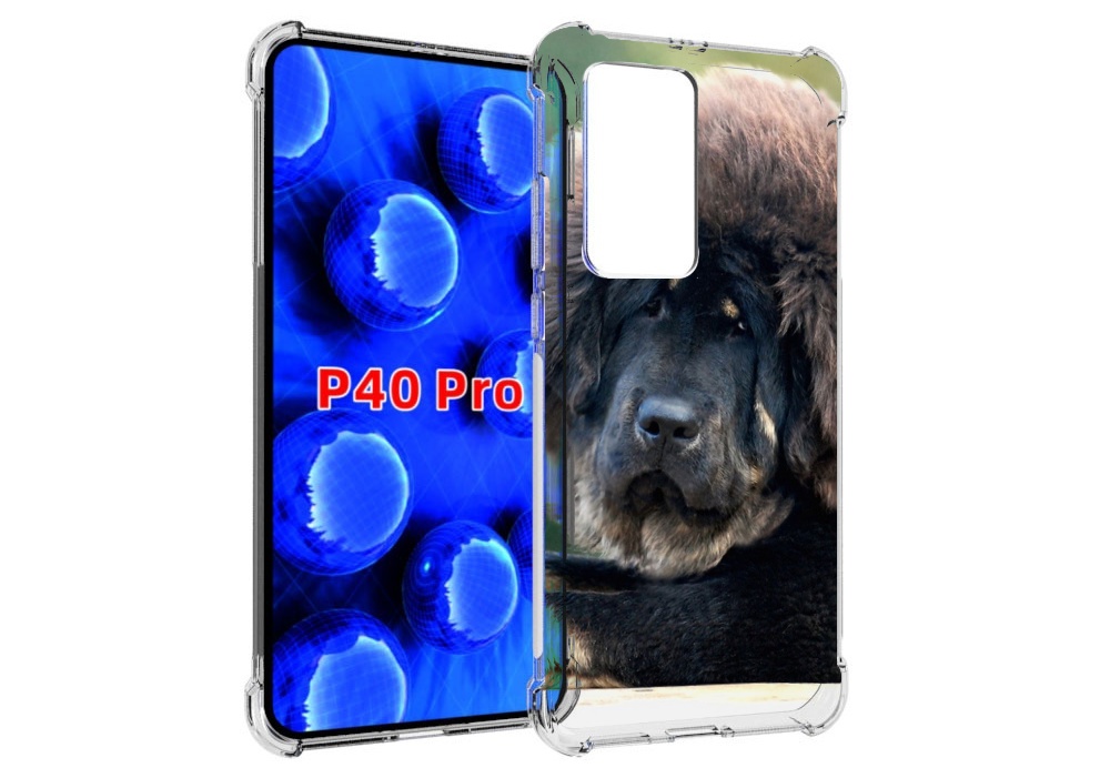 

Чехол MyPads тибетскии мастиф для Huawei P40 Pro противоударный, Прозрачный, Tocco