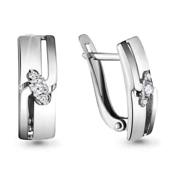 

Серьги из серебра TEO MAORI 846611А.5, фианит, 846611А.5
