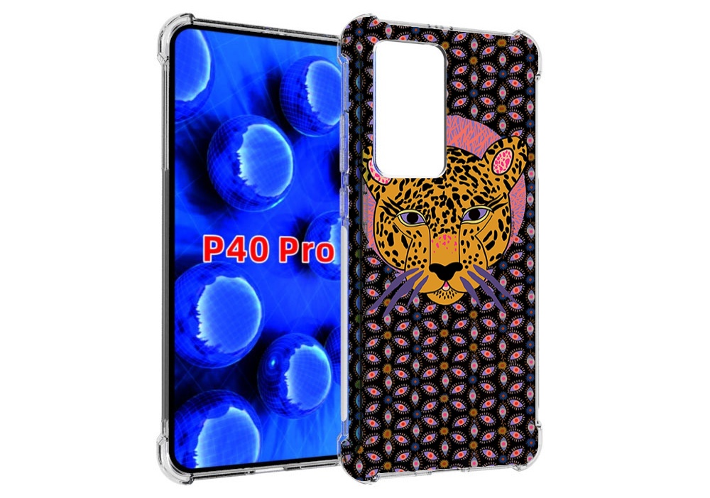 

Чехол MyPads тигр-в-глазах для Huawei P40 Pro противоударный, Прозрачный, Tocco
