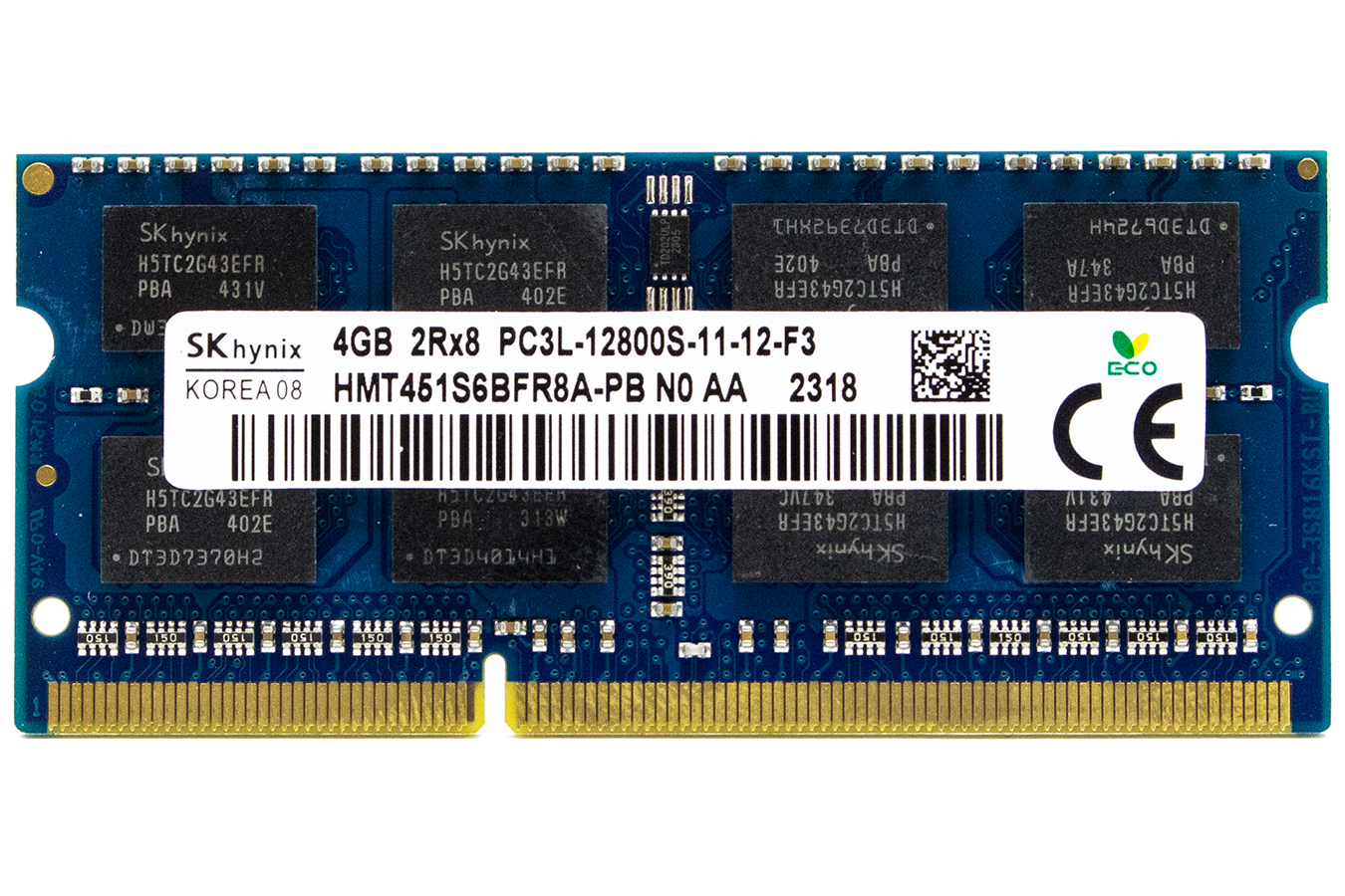 Модуль памяти для ноутбука SODIMM DDR3L 4GB PC12800 1600МГц Hynix HMT451S6BFR8A-PB