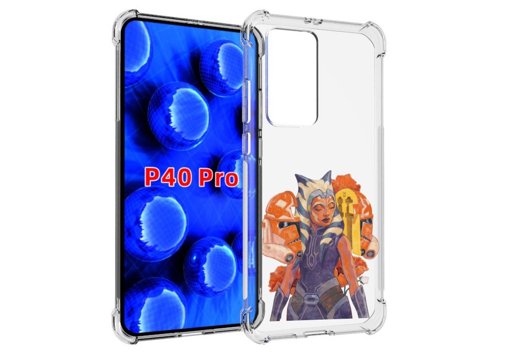 Чехол MyPads тогрута-асока-тано для Huawei P40 Pro противоударный