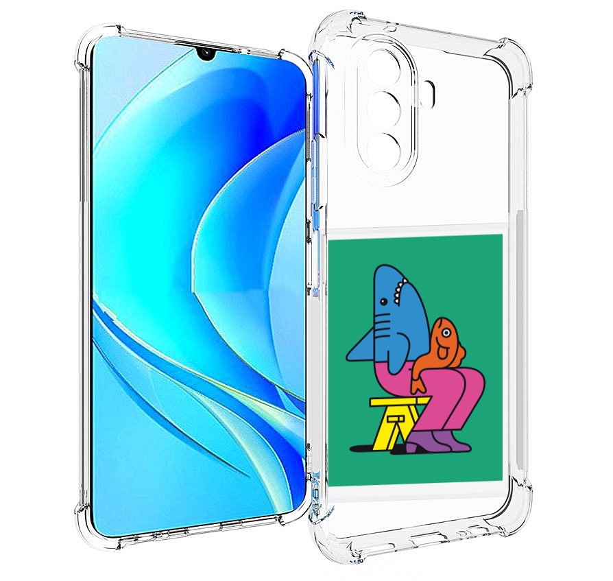 

Чехол MyPads акула синяя в штанах для Huawei Nova Y70 / Nova Y70 Plus (MGA-LX9N), Прозрачный, Tocco