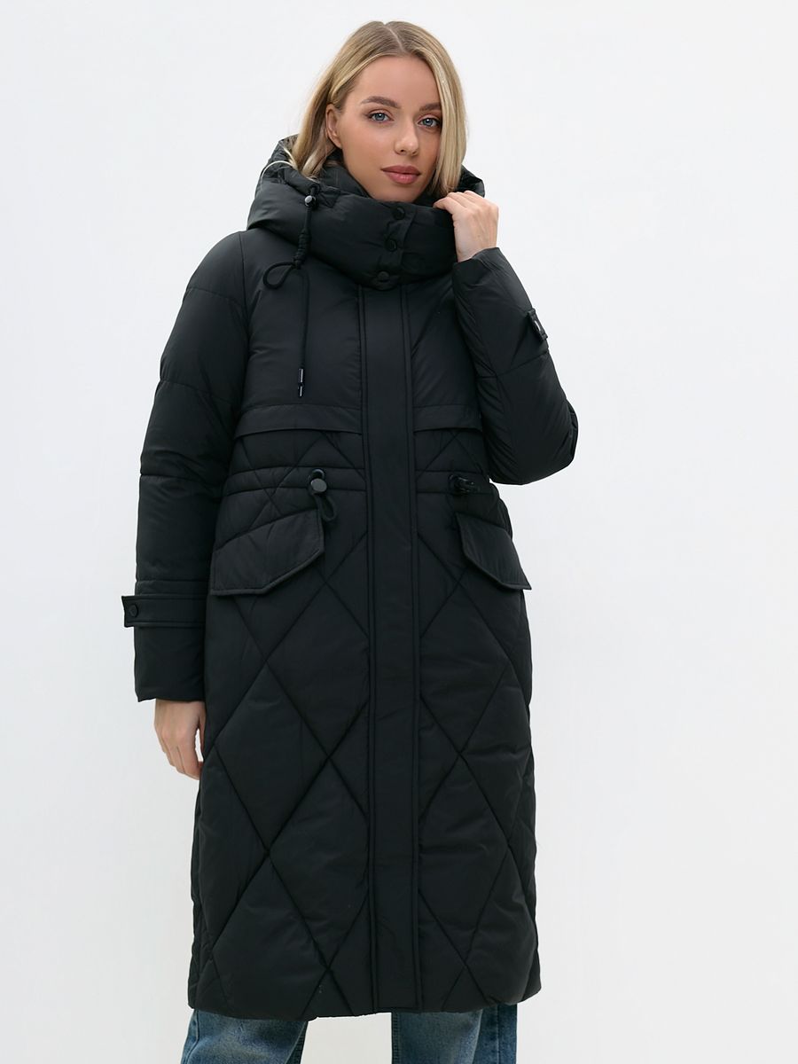 

Пальто женское LAWINTER 83722 черное 48 RU, Черный, 83722