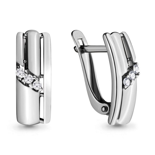 

Серьги из серебра TEO MAORI 846614А.5, фианит, 846614А.5