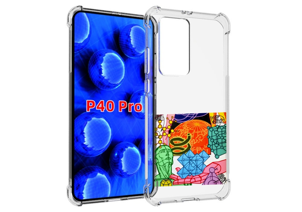 

Чехол MyPads физика-химия для Huawei P40 Pro противоударный, Прозрачный, Tocco