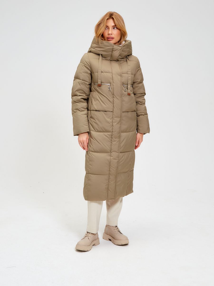 

Пальто женское LAWINTER 83453 зеленое 44 RU, Хаки, 83453