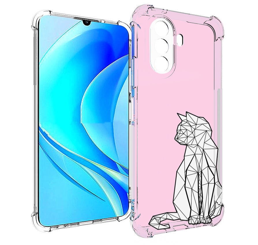 

Чехол MyPads белый котик с гранями для Huawei Nova Y70 / Nova Y70 Plus (MGA-LX9N), Прозрачный, Tocco