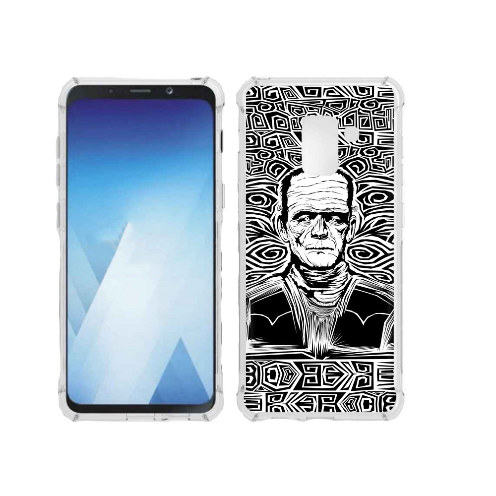 

Чехол MyPads Tocco для Samsung Galaxy A5 (2018) франкенштейн черно белый (PT95317.573.661), Прозрачный, Tocco