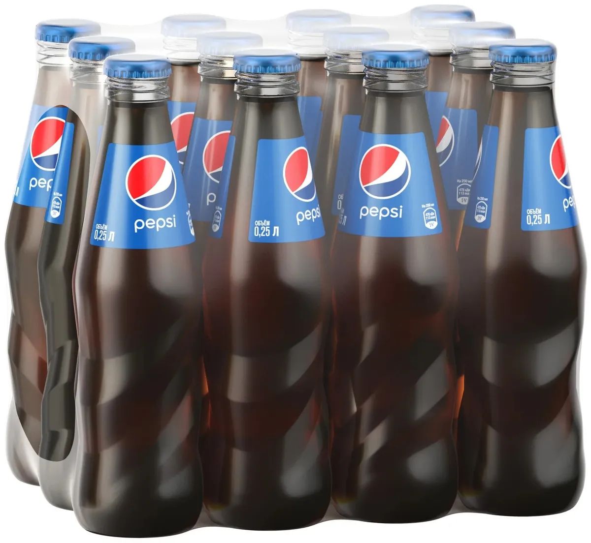 

Газированный напиток Pepsi 12 шт по 0,25л (стекло)