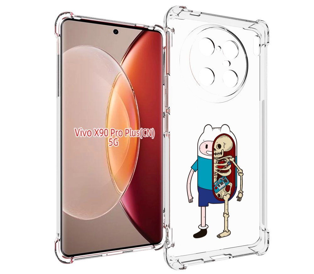 

Чехол MyPads Финн скелет для Vivo X90 Pro Plus, Прозрачный, Tocco