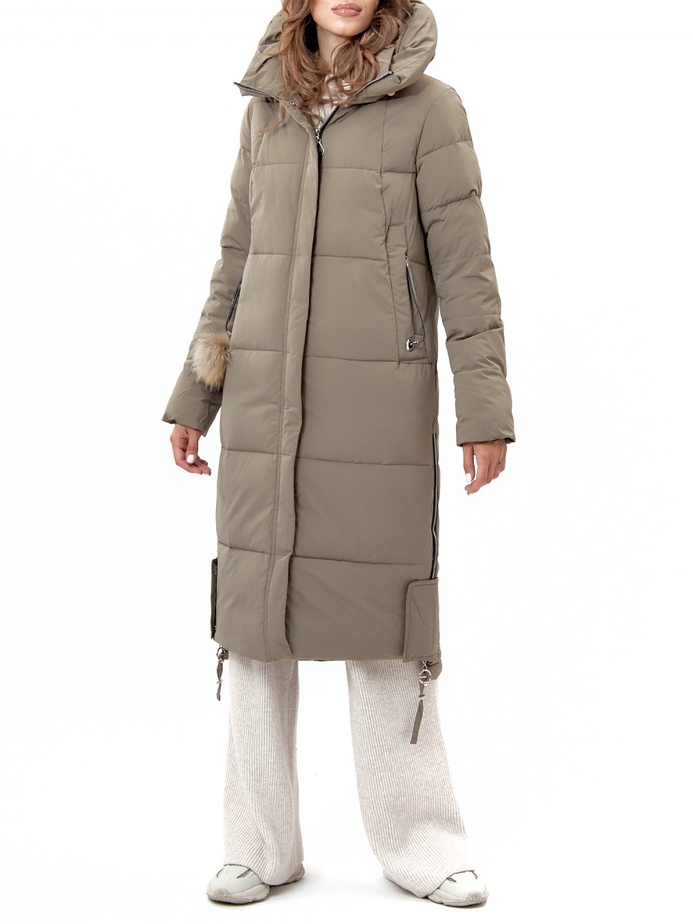 Пальто женское AD112132 бежевое XL