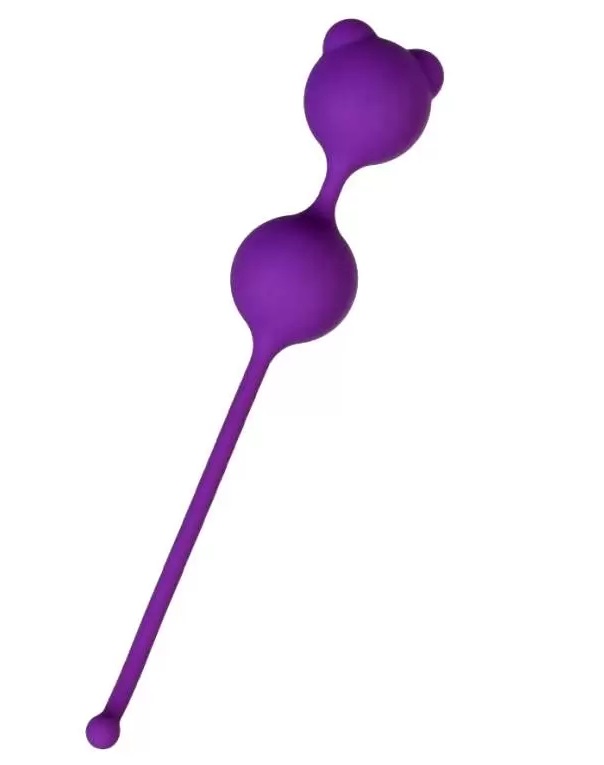 Фиолетовые вагинальные шарики A-Toys с ушками