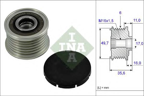 

535 0016 10_Шкив Генератора Mb W163/W203/W220 2.0Cdi-3.2Cdi 98>