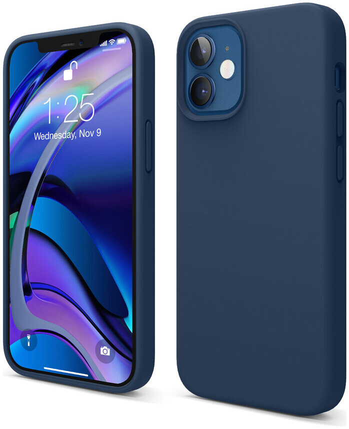 фото Чехол elago premium silicone case для iphone 12 mini синий