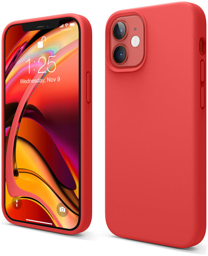 фото Чехол elago premium silicone case для iphone 12 mini красный
