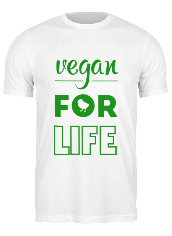 

Футболка мужская Printio Vegan for life белая XL, Белый, Vegan for life