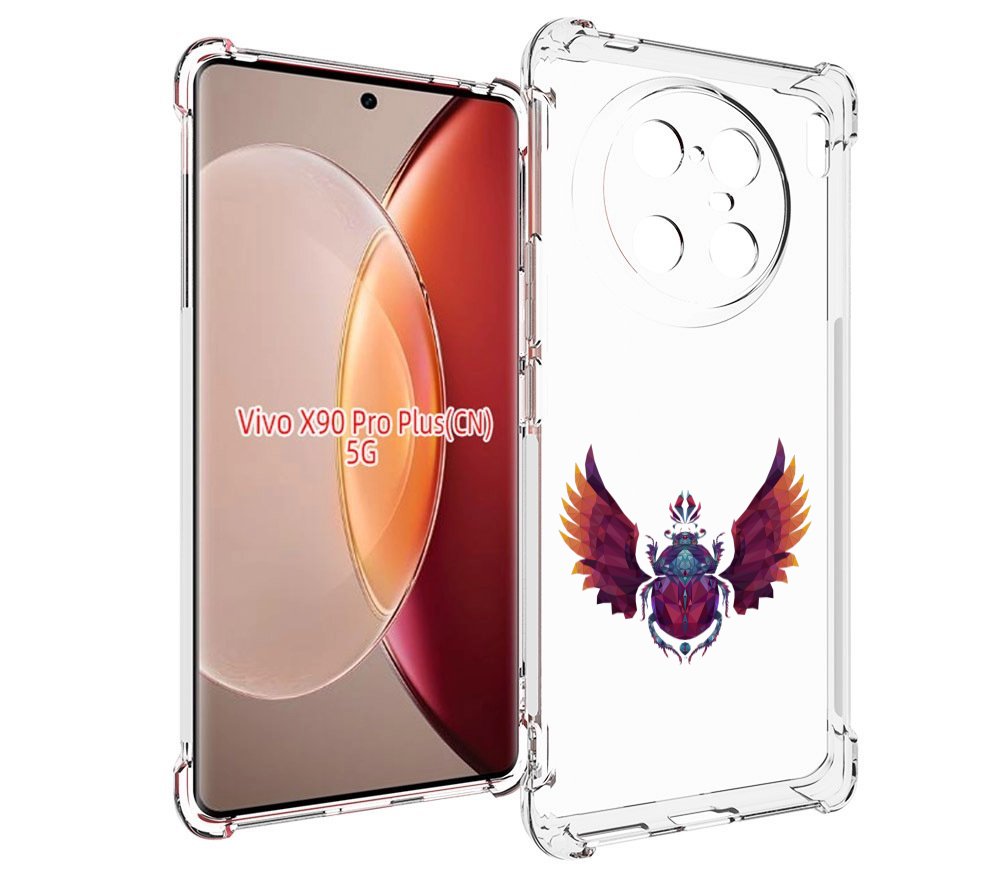 

Чехол MyPads алмазный скоробей для Vivo X90 Pro Plus, Прозрачный, Tocco