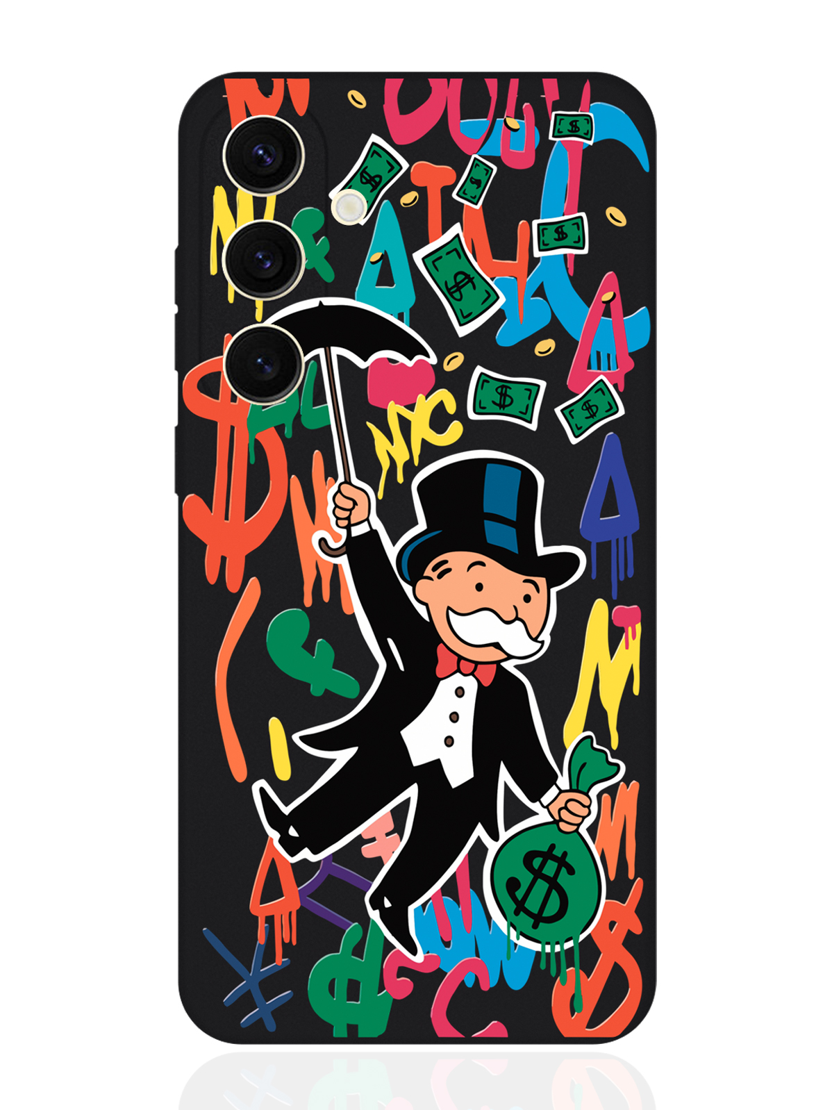 

Чехол для смартфона Samsung S24 черный силиконовый Rich uncle PennyBags, Черный;желтый;красный, Samsung