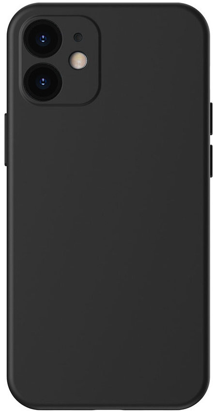 фото Чехол baseus liquid silica gel protective case для iphone 12 mini черный
